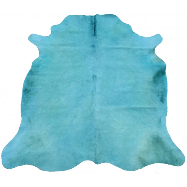 peau de vache turquoise unie