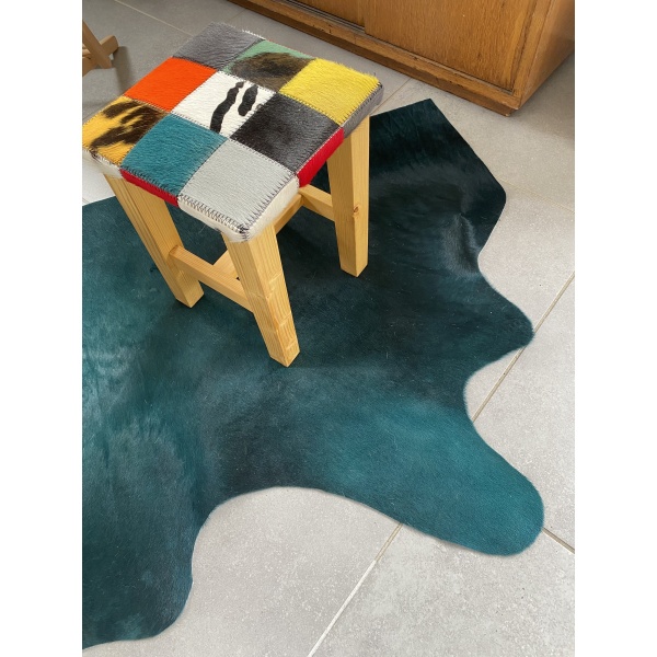 tabouret bois multicolore cuir cuir français multicolore montagne