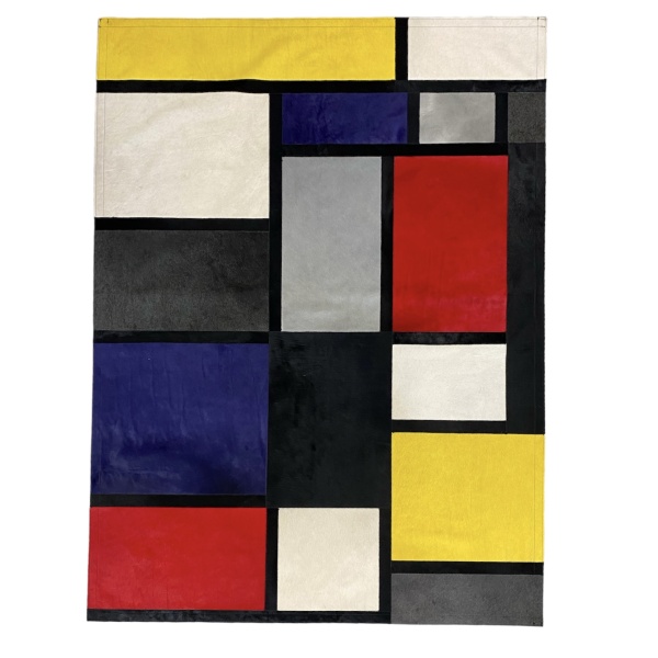 tapis mondrian coloré