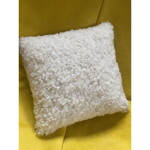 coussin laine bouclé curly